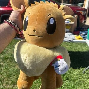 Pokemon Eevee Plush Toy - Tan and Cream
